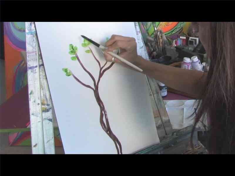Техника акриловой живописи : Как рисовать деревья