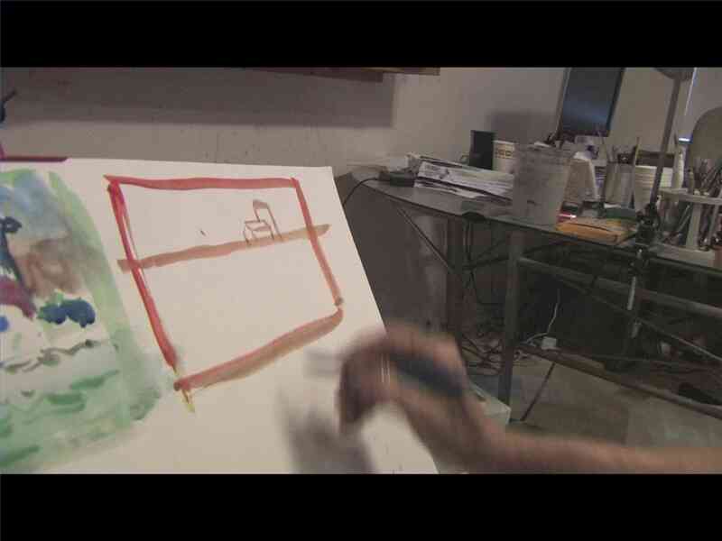 Как рисовать акварелью сцена на ферме