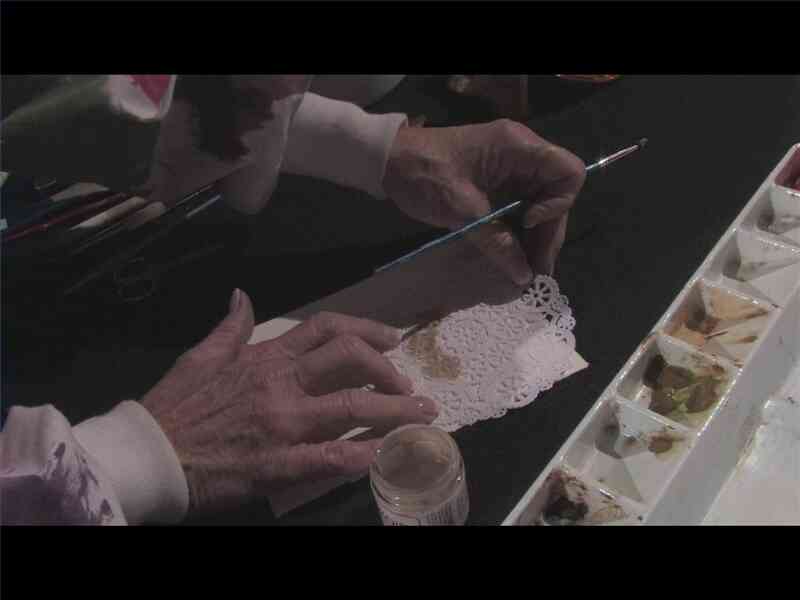 Как рисовать акварелью кружева