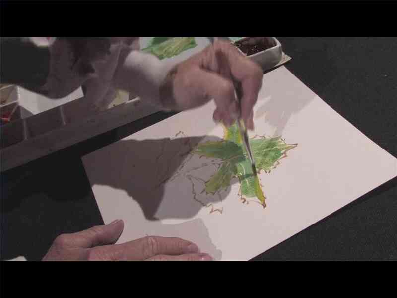 Как рисовать листья акварелью