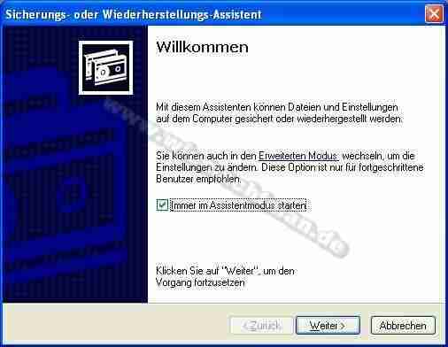 Создание резервной копии в Windows XP с