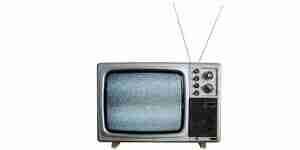 Старый черно-белый телевизор
